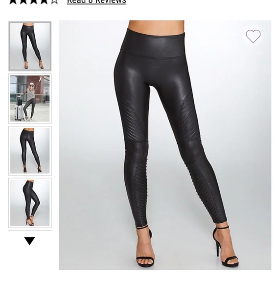 Spanx Black Moto Leggings 